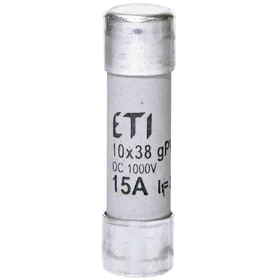Запобіжник CH 10×38 gPV 15A 1500V (10kA)