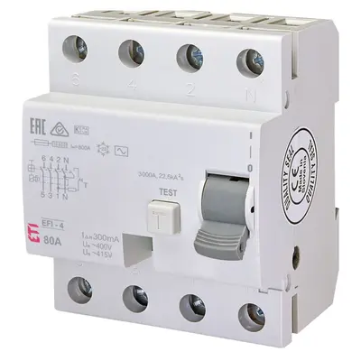 Диф. реле EFI-4 80/0,3 AC Диф. реле EFI-4 80/0,3 AC