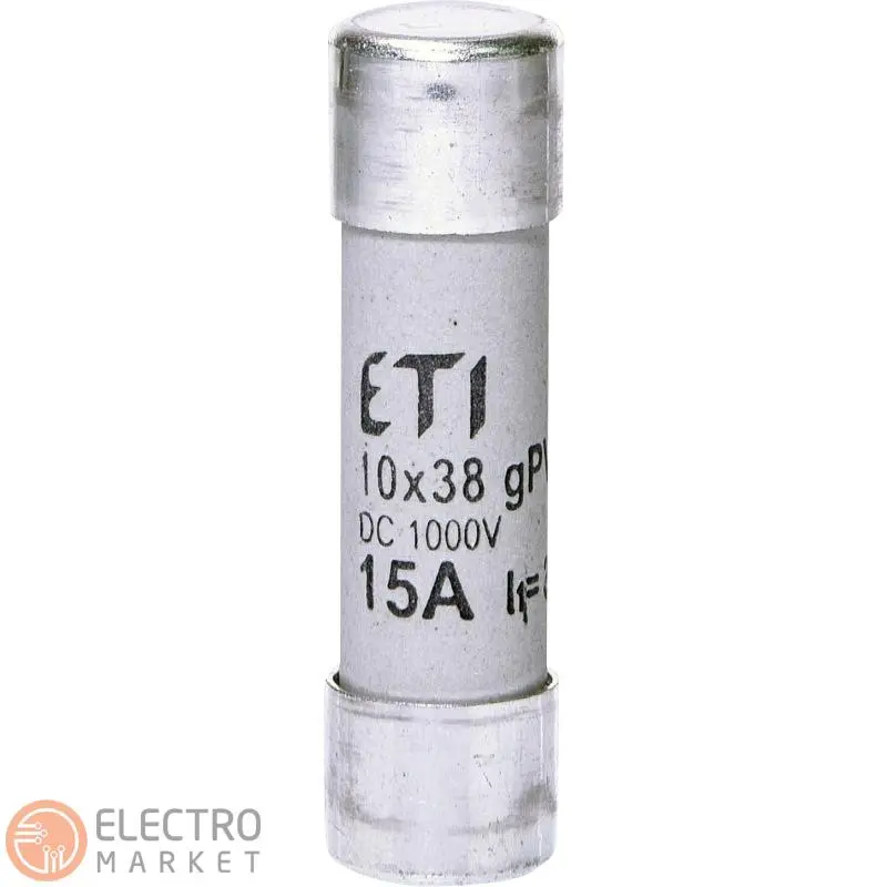 Запобіжник CH 10×38 gPV 15A 1000V (30kA) Запобіжник CH 10×38 gPV 15A 1000V (30kA)