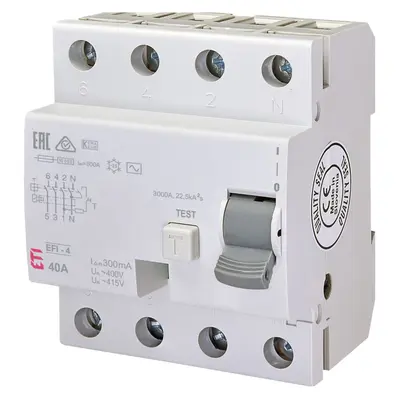 Диф. реле EFI-4 40/0,3 AС Диф. реле EFI-4 40/0,3 AС