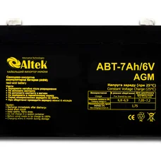Акумулятор ALTEK ABT 7Ah 6V AGM