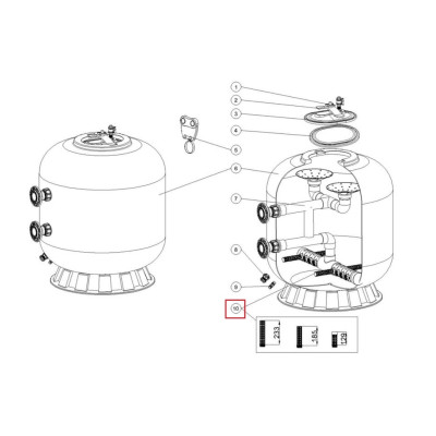 Дюзи для фільтра Emaux L1800-2000 (129 мм)