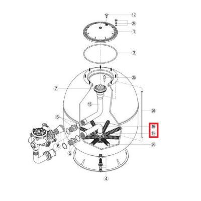 Колектор з коліном Hayward S360SLE (RRFI0016.04R\RFD0310.72R)