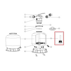 Дюзова коробка 89011604 в комплекті з трубою для Emaux P450