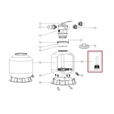 Дюзова коробка 89011604 в комплекті з трубою для Emaux P450
