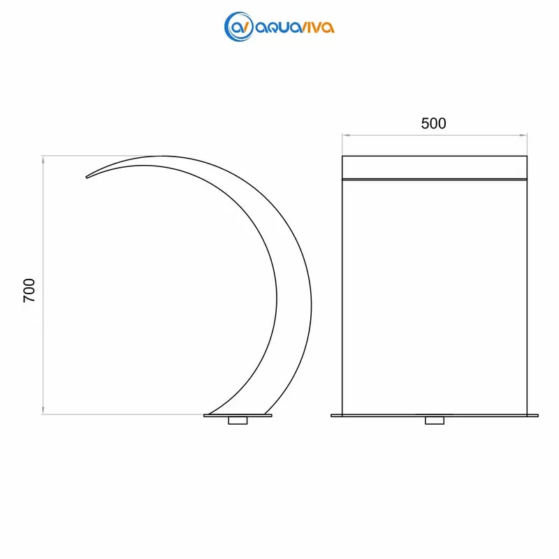 Водоспад Aquaviva 700х500 мм, RGB LED Водоспад Aquaviva 700х500 мм, RGB LED