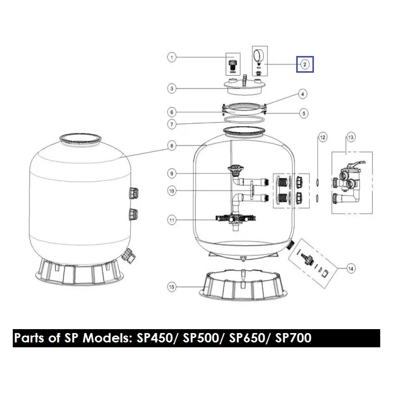 Манометр Emaux PPG50 06021009 пластик Манометр Emaux PPG50 06021009 пластик