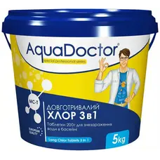 Хлор 3 в 1 для басейну AquaDoctor MC-T 5 кг (таблетки по 200 г)