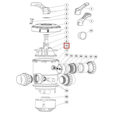 Ущільнювальне кільце кришки клапана Emaux MPV-08 (2010003)