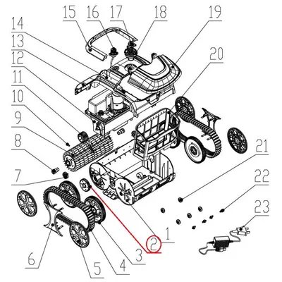 Шестерня колеса до пилососа Wybotics WY200 (No 2 S.WY3312Pro.001)