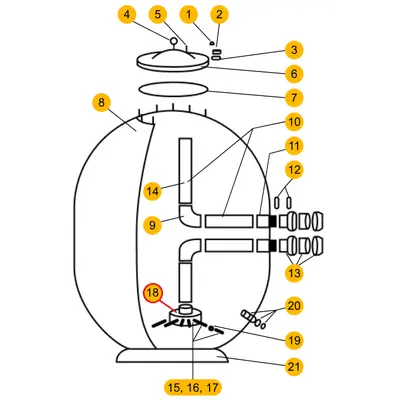 Колектор фільтра Aquaviva AP 450-2000 мм