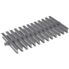 Переливна решітка Aquaviva KP HKE01-G Classik із центральним з'єднанням 145x25 мм (сіра)