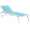 Шезлонг Aquajoy Pacific, білий з бірюзовим