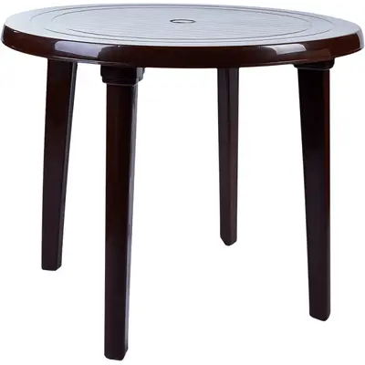 Стіл круглий Aquajoy (900x720 мм), шоколад