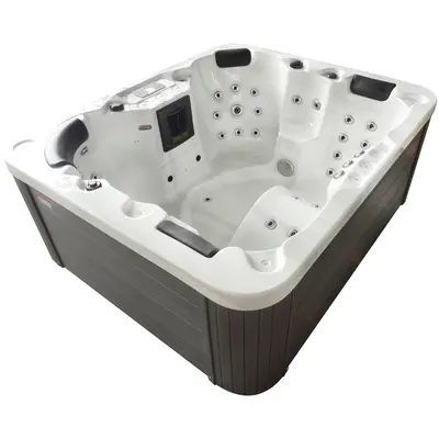 СПА-басейн Aquajoy Como (190х160х82 см), Сріблясто-білий мармур