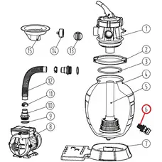 Зливна заглушка для фільтраційної установки Aquaviva Lagoon 250/400 (297050935)