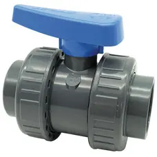 Кран кульовий ПВХ Effast перехідний з внутрішньою різьбою, d50x1-1/2"