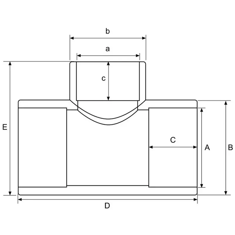 Трійник перехідний 90° ПВХ Hidroten 1002247, BP, d90 мм, 1 1/2"