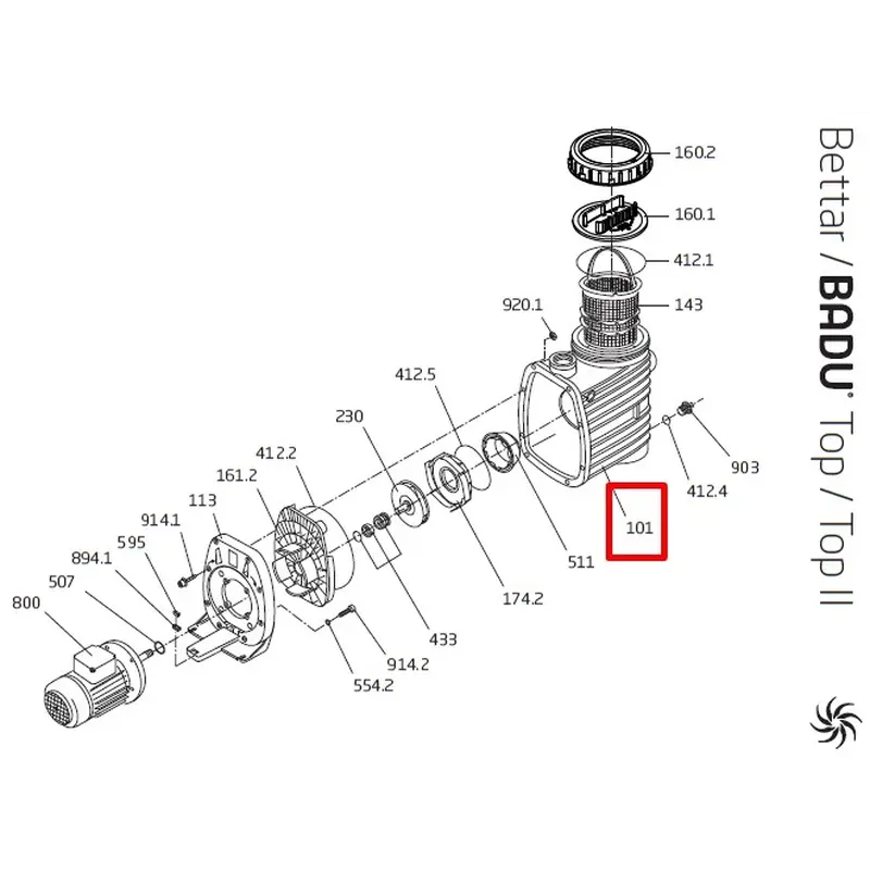 Корпус насоса BADU Top/Top II