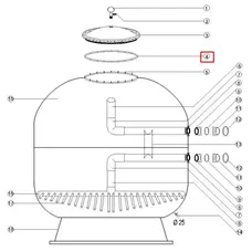 Ущільнювальне кільце кришки фільтра Aquaviva (1600-1800 мм)