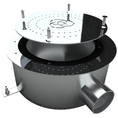 Плато аеромасажне Aquaviva кругле (Ø200) AISI-304, лайнер 2"