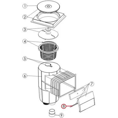 Шпилька для шторки Emaux скімера серії EM00180