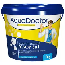 Хлор 3 в 1 для басейну AquaDoctor MC-T 1 кг (таблетки по 200 г)