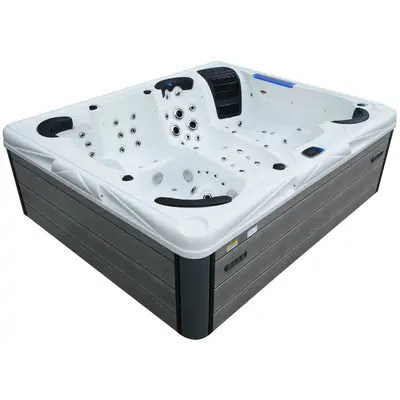 СПА-басейн Aquajoy Saint-Tropez (280х230х95 см), Сріблясто-білий мармур