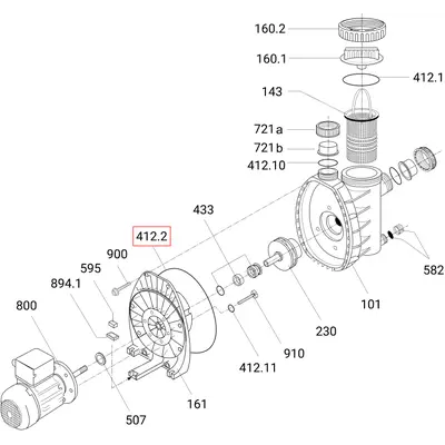 Ущільнювальне кільце корпусу насоса Speck BADU MAGIC (292.1641.223)