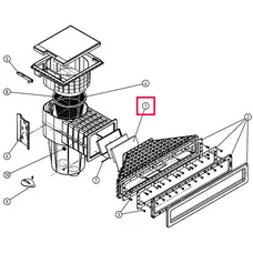 Комплект переливного шлюзу X-Line для скімера Hayward X-Pro 600, білий