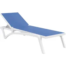 Шезлонг Aquajoy Pacific, білий із синім
