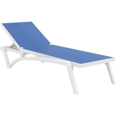 Шезлонг Aquajoy Pacific, білий із синім