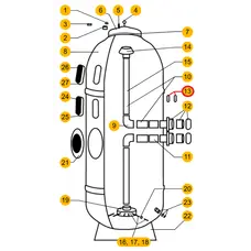 Ущільнювальне кільце муфти корпусу фільтра Aquaviva AP 65 мм