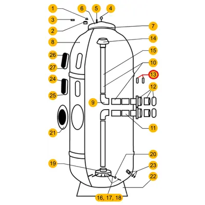 Ущільнювальне кільце муфти корпусу фільтра Aquaviva AP 65 мм