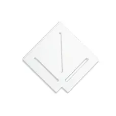 Кутовий елемент Aquaviva DK-20-1 Matt для переливної решітки 90° 195/25 мм (білий)