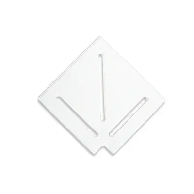 Кутовий елемент Aquaviva DK-20-1 Matt для переливної решітки 90° 195/25 мм (білий)
