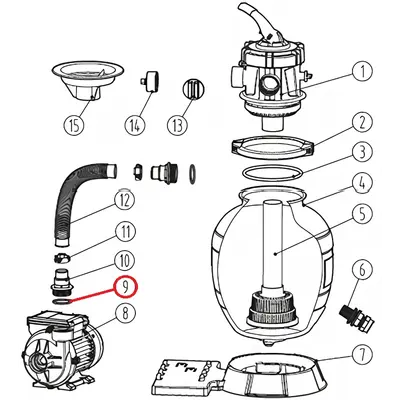 Ущільнювальне кільце для насоса Aquaviva Lagoon, (208000490)