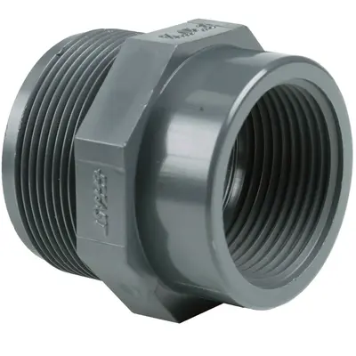 Перехідник різьбовий ПВХ Effast RERRIE032B, d1"x1/2"