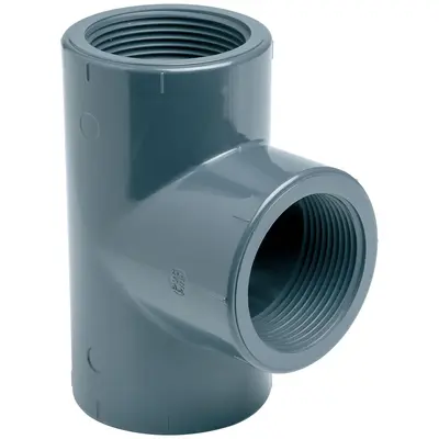 Трійник ПВХ Effast RERTIE025C 90° з внутрішньою різьбою, d3/4"