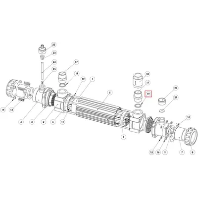 Ущільнювальне кільце муфти теплообмінника Elecro Z-IM-HE-NS під контур опалення