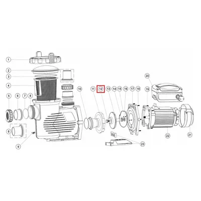 Гвинт крильчатки Emaux з ущільнювальним кільцем (для EPH) (89020719)