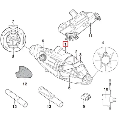 Блок мотора з акумулятором Kokido для пилососа Voltera 25 (EV25ASM01)