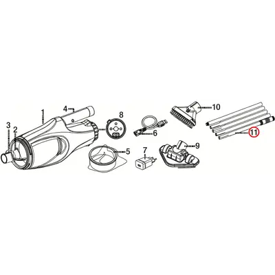 Штанга Kokido для пилососа Telsa EV05, 3х40 см