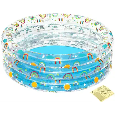Дитячий надувний басейн Bestway 51048 (170x53 см) Веселка