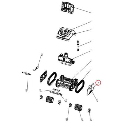 Ковпаки на колеса для робота-пилососа Wybotics C1 (S.WY3312Pro.39.A.001)