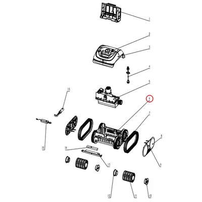 Кришка малого колеса для робота-пилососа Wybotics C1/C1 Pro (S.OS7010.15.A.002)