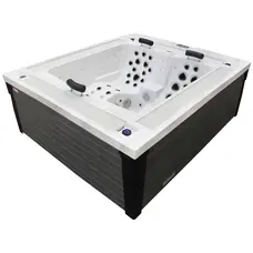 Переливний СПА-басейн Aquajoy Marmaris (230х198х89 см), Сріблясто-білий мармур