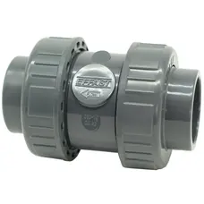 Зворотний клапан ПВХ Effast CERCBE032D кульовий, з внутрішнім різьбленням 1" та ущільненням EPDM, d32
