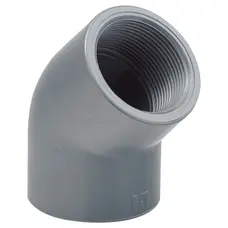 Коліно різьбове 45° ПВХ Hidroten 1002314, ВР/ВР, d1 1/4"