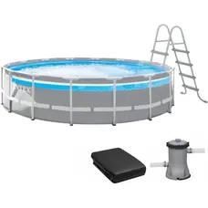 Каркасний басейн Intex 26722 Premium (427х107 см) з картриджним фільтром, драбиною, підкладкою і тентом